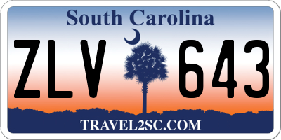SC license plate ZLV643