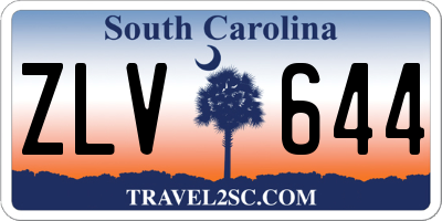 SC license plate ZLV644