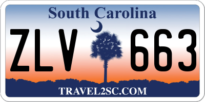 SC license plate ZLV663