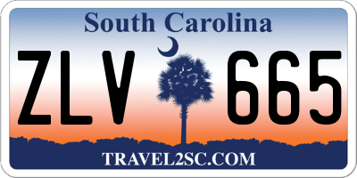 SC license plate ZLV665