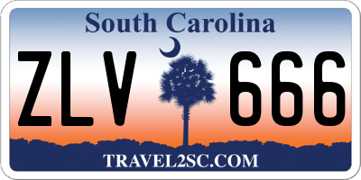 SC license plate ZLV666