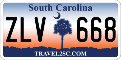 SC license plate ZLV668