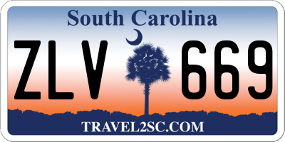 SC license plate ZLV669