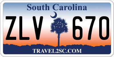 SC license plate ZLV670