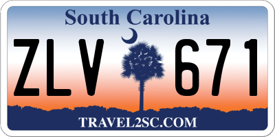 SC license plate ZLV671