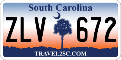 SC license plate ZLV672