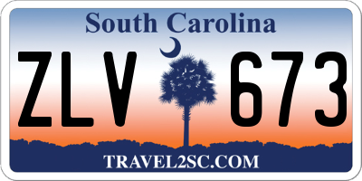 SC license plate ZLV673