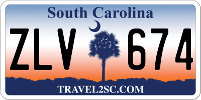 SC license plate ZLV674