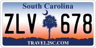 SC license plate ZLV678