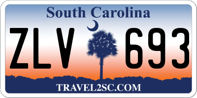 SC license plate ZLV693