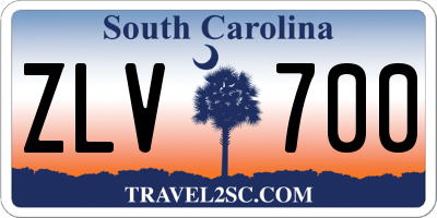 SC license plate ZLV700