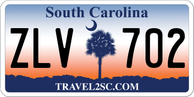 SC license plate ZLV702