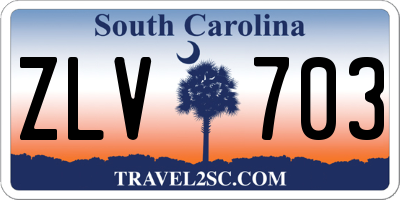 SC license plate ZLV703