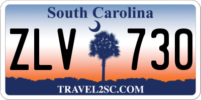 SC license plate ZLV730