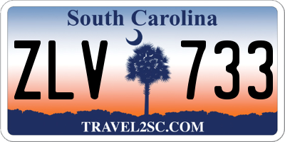 SC license plate ZLV733