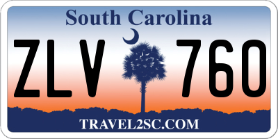 SC license plate ZLV760