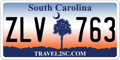 SC license plate ZLV763
