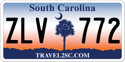 SC license plate ZLV772