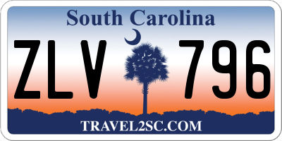 SC license plate ZLV796