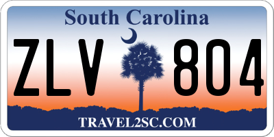SC license plate ZLV804