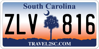SC license plate ZLV816