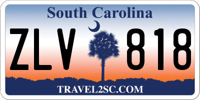 SC license plate ZLV818