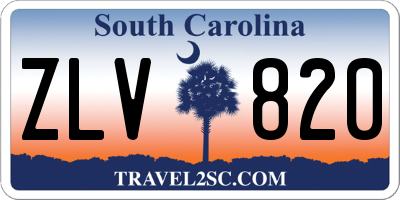SC license plate ZLV820