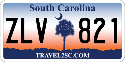 SC license plate ZLV821