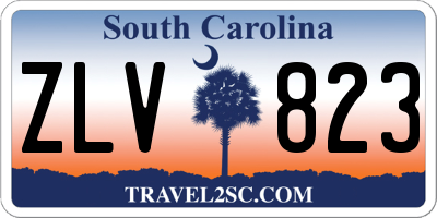 SC license plate ZLV823