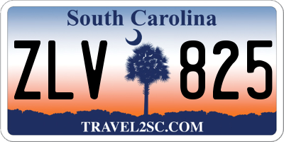 SC license plate ZLV825