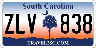 SC license plate ZLV838