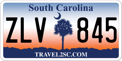 SC license plate ZLV845
