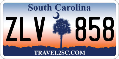 SC license plate ZLV858