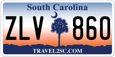 SC license plate ZLV860