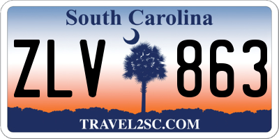 SC license plate ZLV863