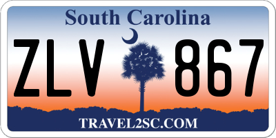 SC license plate ZLV867