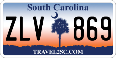 SC license plate ZLV869