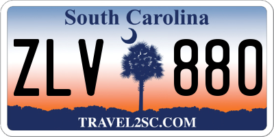 SC license plate ZLV880