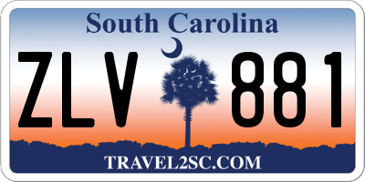SC license plate ZLV881