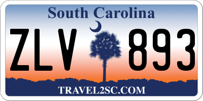 SC license plate ZLV893