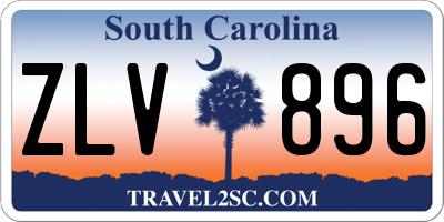 SC license plate ZLV896