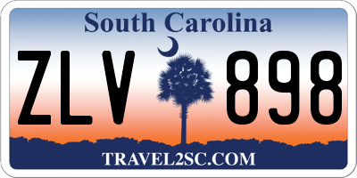 SC license plate ZLV898