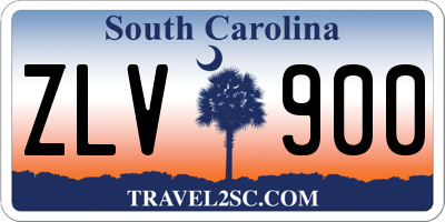 SC license plate ZLV900