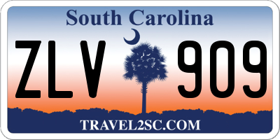 SC license plate ZLV909