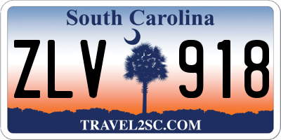 SC license plate ZLV918
