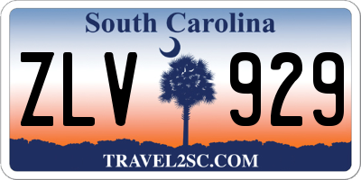 SC license plate ZLV929