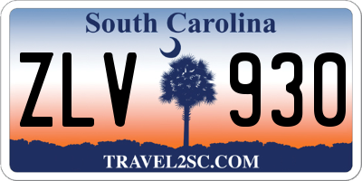 SC license plate ZLV930
