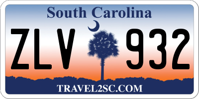 SC license plate ZLV932