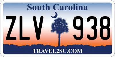 SC license plate ZLV938