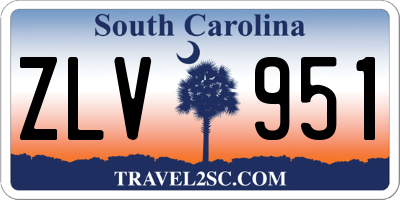 SC license plate ZLV951